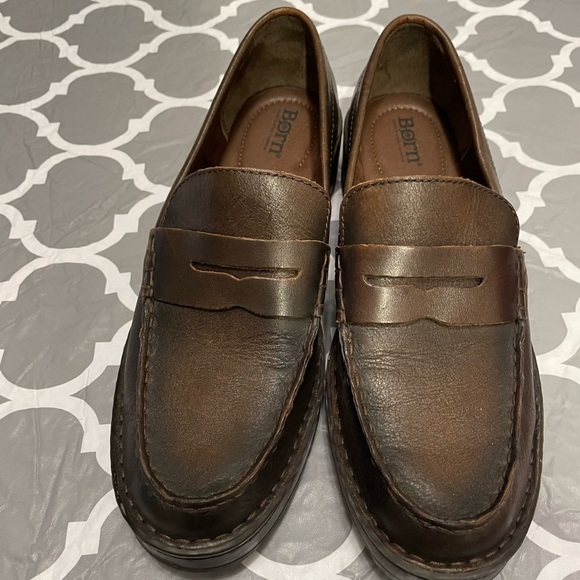 Born Women's Carrera Round Toe Loafer Size 10M Brown Chunky Y2K Leather - Picture 2 of 7